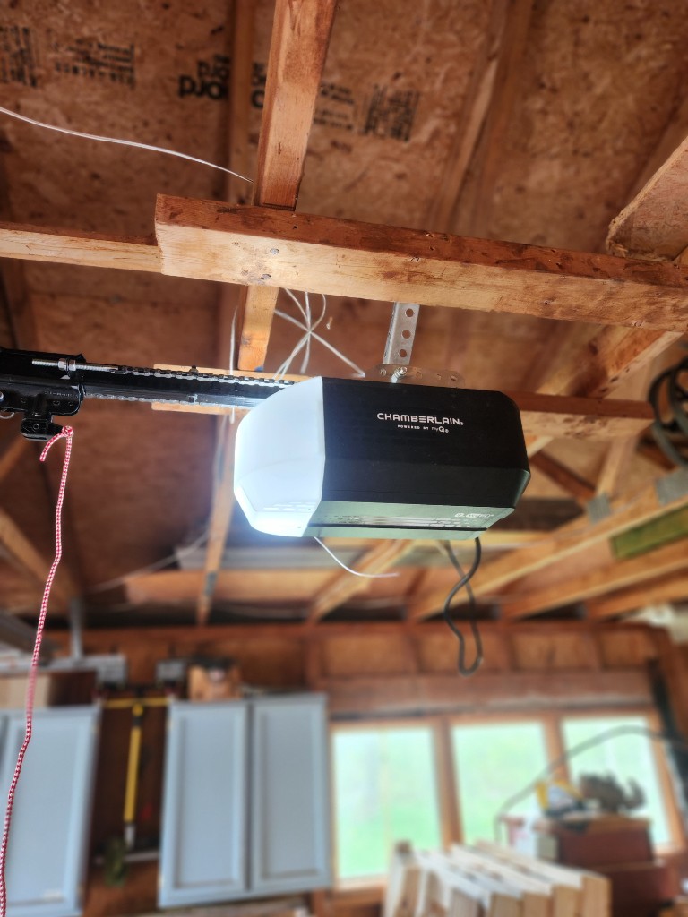 New Chamberlain chain drive garage door opener installed in Barrhaven Ottawa