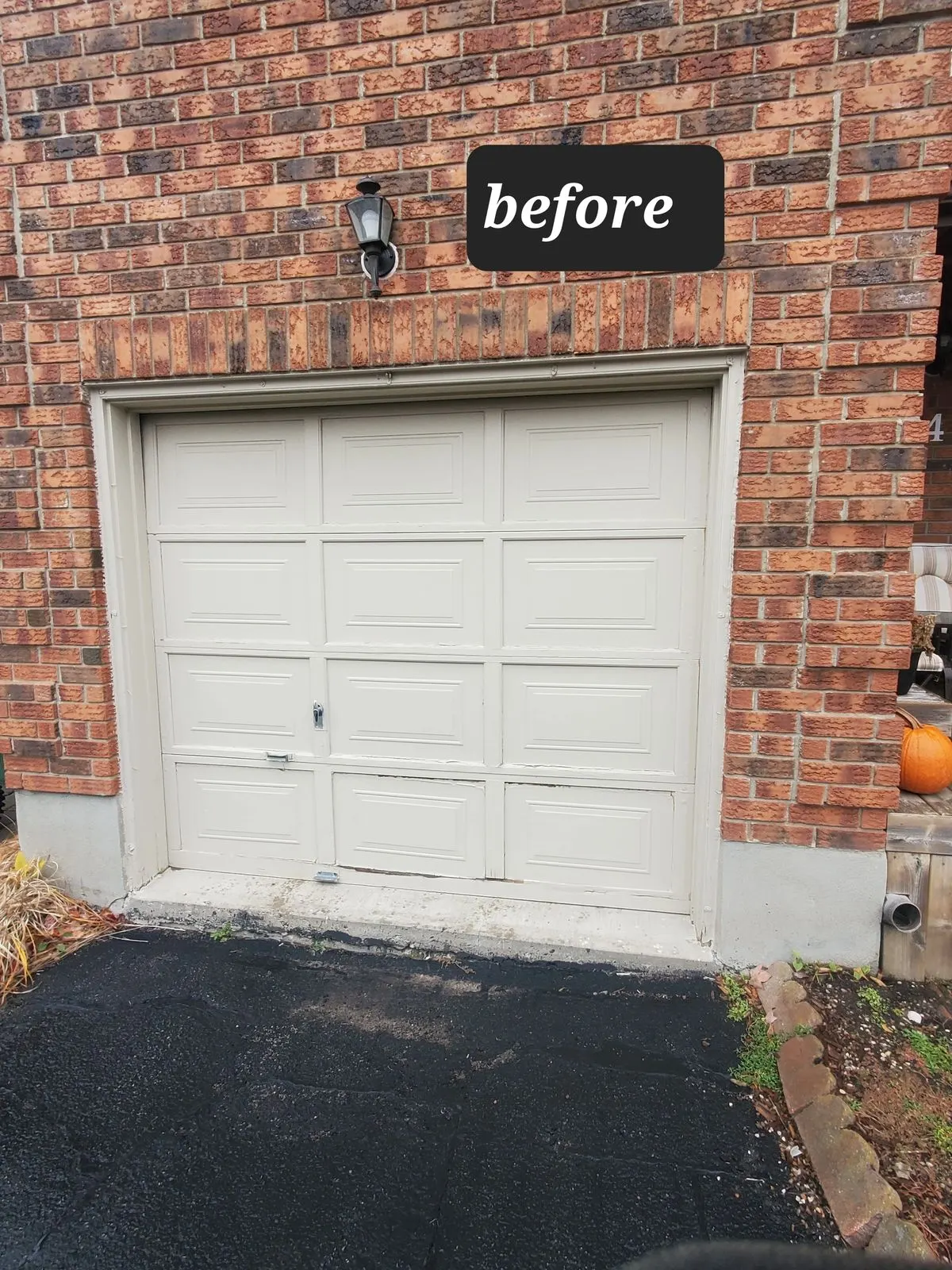 Old wooden garage door replaced by GDS - Garage Doors & Openers Ottawa